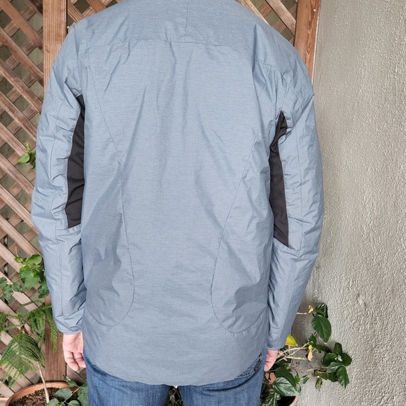 Levi's flap/cargo pockets puffer gray shirt Jacket/shacket  Sz M - Picture 7 of 13